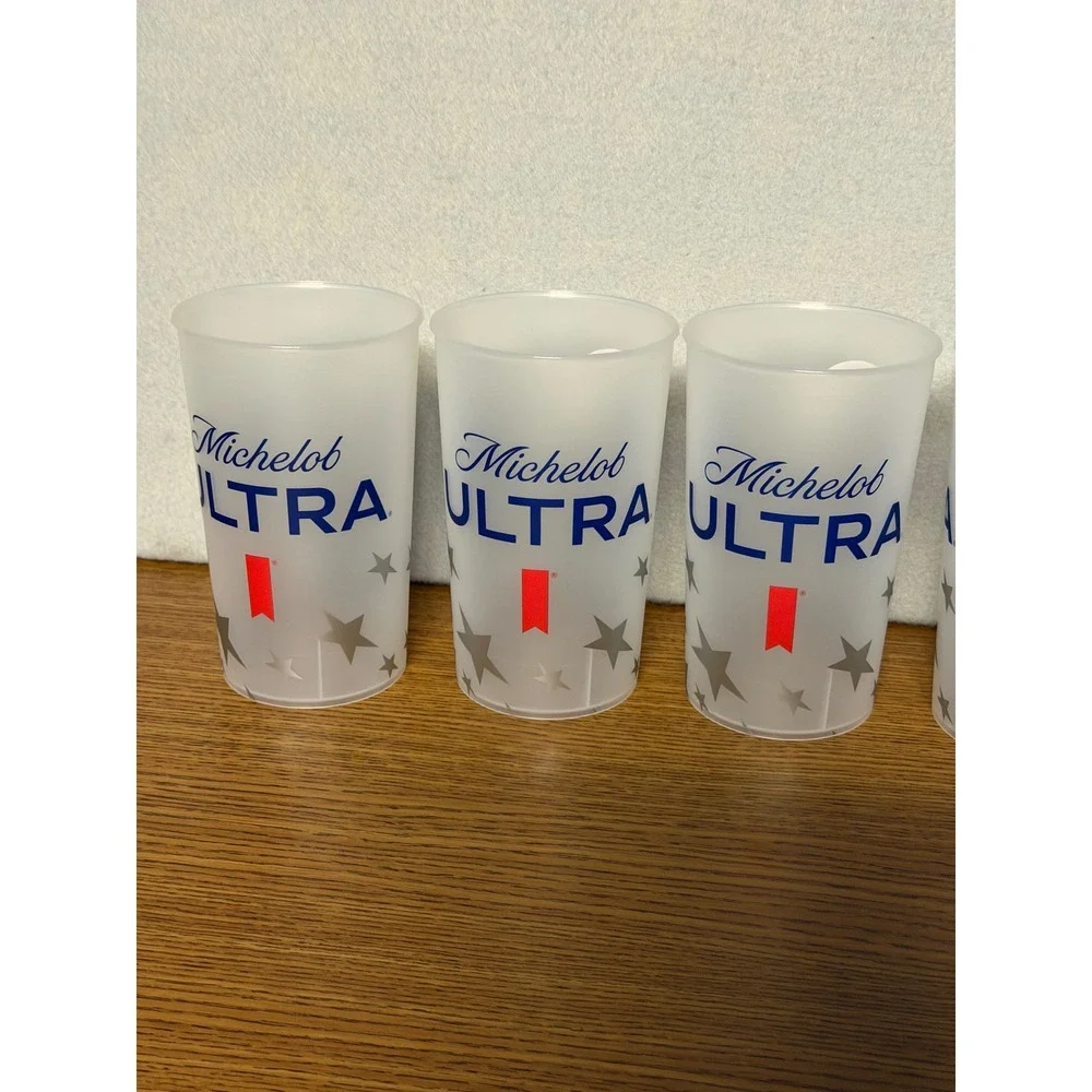 Michelob Ultra FIFA World Cup Plastic Stadium Cups Set of 5 Frosted Soccer Beer